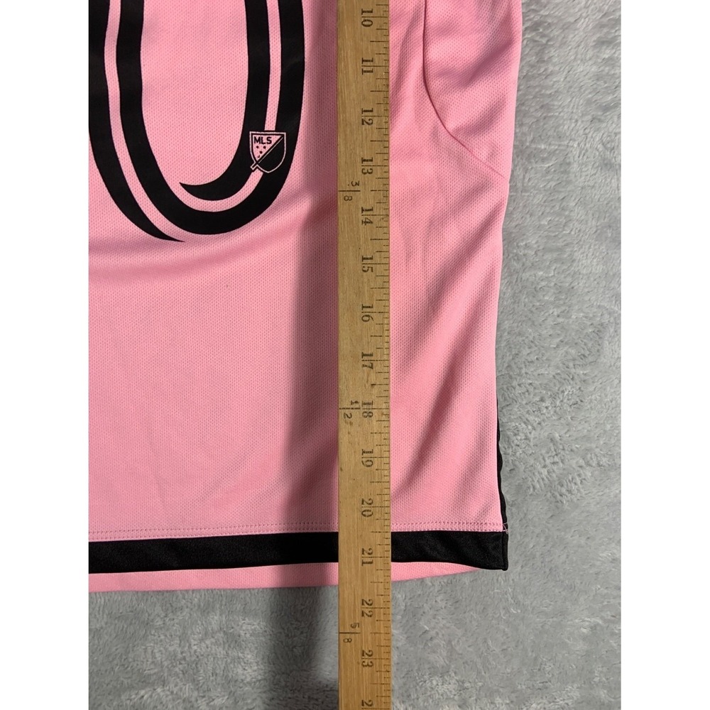 adidas Lionel Messi Inter Miami CF 2024 Home Jersey Youth Size 12 Pink Soccer - Picture 9 of 11